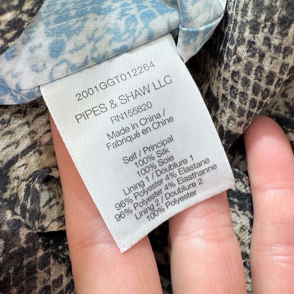 Veronica Beard Teagan Ruched Python-Printed Dress… - image 7